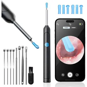 Smart Visual Ear Cleaner Kit – Ear Wax Removal with 1296P HD Camera, Waterproof Endoscope with Wide Angle, Portable Type-C Rechargeable Earpick, Wireless Ear Clean Cam for iPhone Android, Perfect Gift for Birthday Holiday Haul phone wide-angle usb