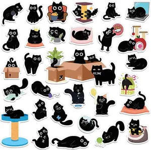 Black Cat cute Magnet, Moon Kitty Meme Fridge Magnetic, Perfect for college dorm rooms school lockers, stocking stuffers, refrigerators