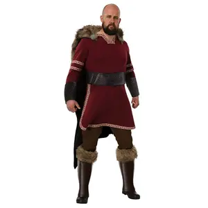 Men's Burgundy Viking Costume