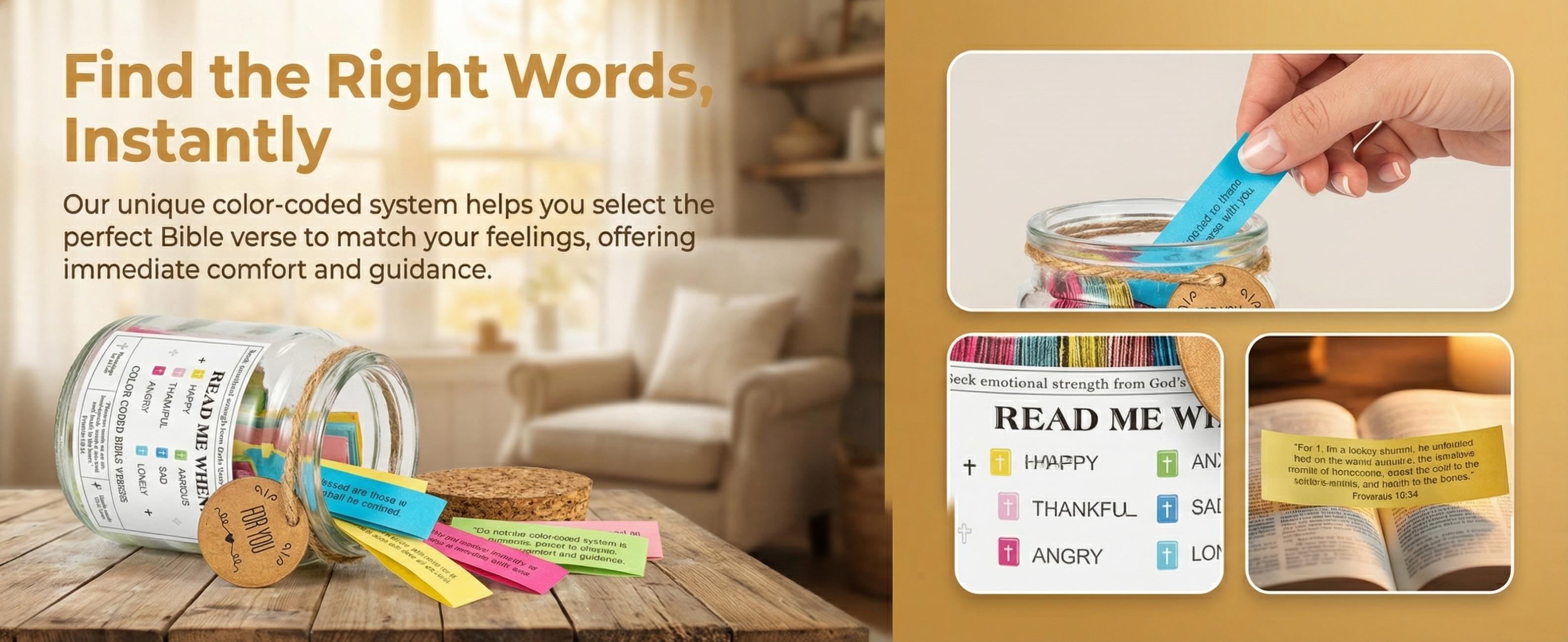 Bible Verse Jar: Read Me When You Open the Jar—A Mother’s Day Gift. Daily Encouragement, Inspirational Prayers, and Reflections. A Graduation Gift for Her. A Gift from a Daughter to Her Mom. Christian Gifts for Women