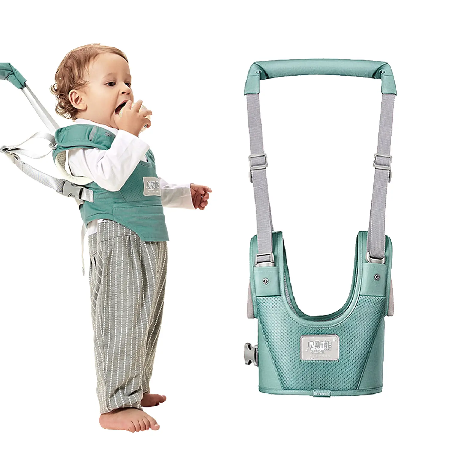 Baby Walking Harness with Handheld Assistant Belt - Secure Walking Aid for 7 - 24 Month Old Infants & Toddlers in Learning