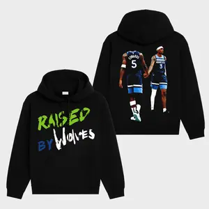 Anthony Edwards and Jaden McDaniels Raised By Wolves Premium Cotton Oversize Hoodie Sweater T-Shirt , The Timberwolves Hoodie Sweater T-Shirt , Sunday Basketball Hoodie Sweater T-Shirt , Game Day Hoodie Sweater T-Shirt , Game Day Outfit
