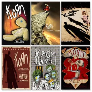 1pc Wall Art Poster,  Wall Decor, Room Decor, Korn Vintage Metal Poster - 1 Set, Classic Music Wall Art, Suitable For Bedroom, Man Cave, Bar Decor, Ink Printed On Paper, Portrait Orientation