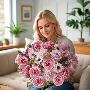 Artificial peonies are UV-resistant, suitable for holiday parties, housewarming celebrations, cafes, living rooms, offices, and bedroom decorations, multi-functional home decor, suitable for Labor Day, Thanksgiving, autumn, and graduation ceremonies.