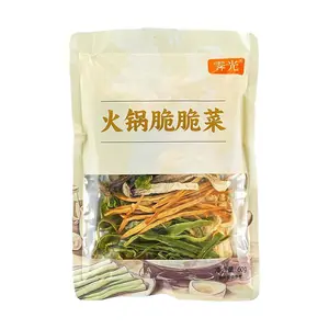 Spicy Hot Pot Crispy Vegetables Snack - 60g | Mala Tang & Shabu Shabu Ready | 5 Kinds: Gong Cai, Daylily, Deer Ear Mushroom, Radish, Lettuce