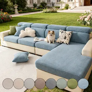 Classic Fashion Simple Solid Color Sofa Cover, Anti-Slip Dustproof Durable, L-Shaped/row Sofa Universal, All-Season Use