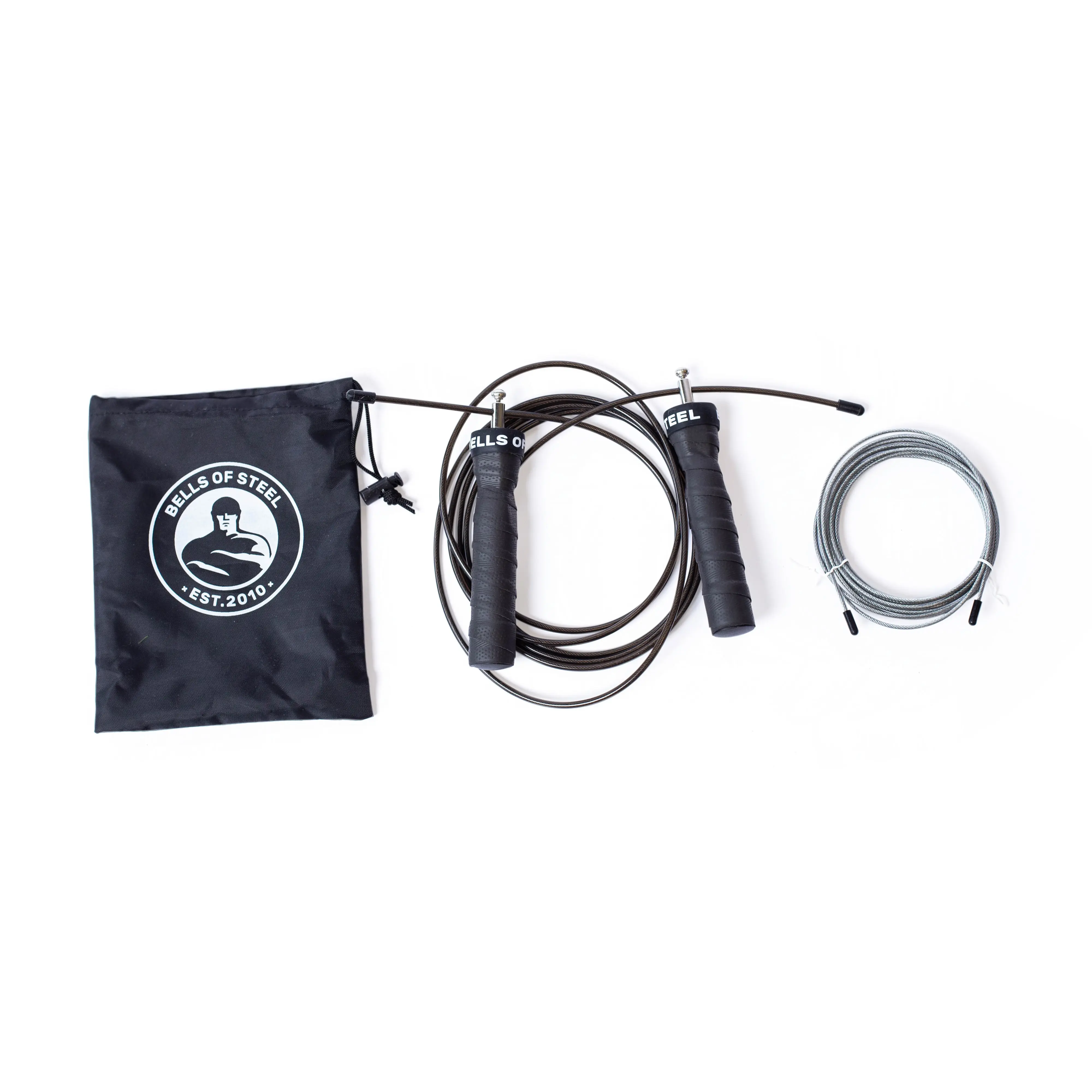 Bells of Steel Speed Rope with Ergonomic Ball Bearing Handles, Includes 2 Adjustable Ropes and 2 Cable Types for CrossFit & Cardio Training, Workout, Jumping Rope, Skipping Rope
