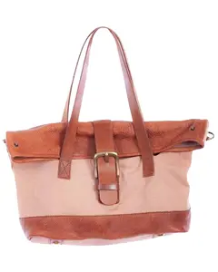 Scully Women's Canvas Leather Handbag - B364-Tan