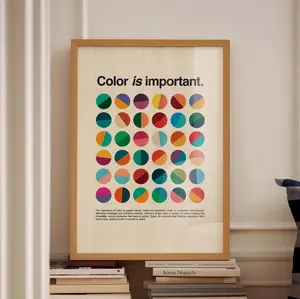 Bauhaus Graphic Design Poster, Color Theory Wall Art, Modern Exhibition Print, Typography & Design Principles Poster