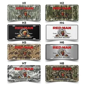 Red Man Chewing License Plate, VintageCar Tag, Golden Blend Retro Vanity Plate, Hunter Gift, Man Cave Decor, Camo Car Plate