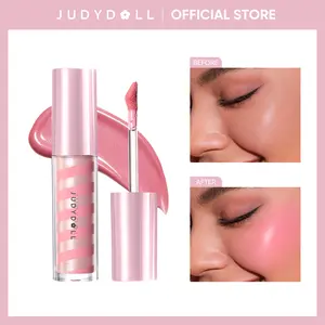 Judydoll Glow Blush Swirl, Blushlighter, Liquid Blush, Highlighter, Hydrating Serum Blush, Waterproof, Dewy Glow Finish, Lightweight, Clean Makeup, Long-Lasting, Natural, Makeup, Cosmetics