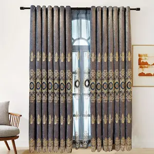 Thickened Embroidered Blackout Curtain Bedroom Living Room Blackout Floor Curtain For Living Room Home Decor