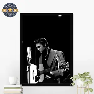 Vintage Elvis Presley Poster, King of Rock and Roll, American Singer and Actor, Music Artist Wall Art, Vintage Wall Decor Photo Print