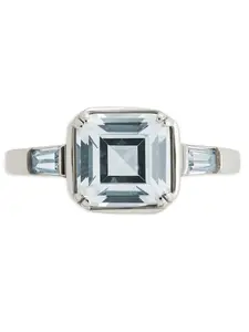 Sterling Silver Asscher Baguette Ring