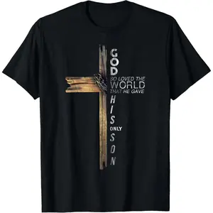 Son of God Jesus Christ Cross Christian 9 John 3 16 T-Shirt