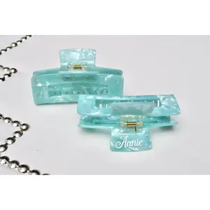 Aqua Turquoise Tiff Blue Hair Claw Clip