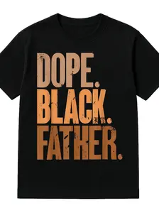 Men's Graphic Sports T-Shirt, 100% Soft Cotton Classic Round Neck Tee, Summer Outdoor Casual Menswear Top, Fashion