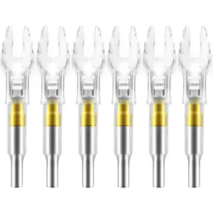 6 X Lighted Nocks for Arrows with .204 .233 .244 .246 Inside Diameter with H, S, GT Bushings LED Light up Knocks