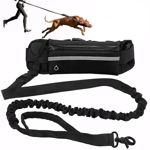 Hands Free Dog Leash, Reflective Dog Leash with Waist Bag, Retractable Dog Leash, Pet Supplies for Running & Walking