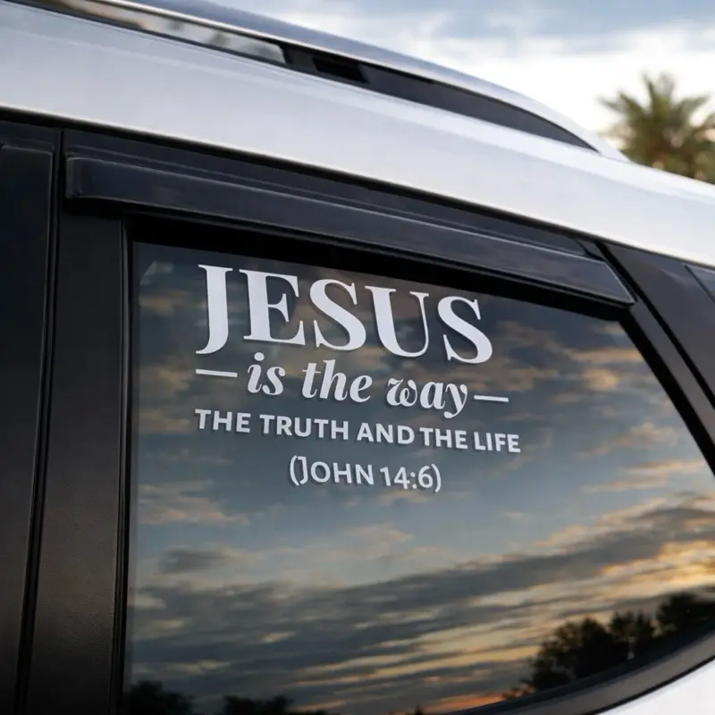 Jesus Is The Way 7-in Sticker Decals, Car Vehicle Decoration, Durable Truck Accessory for DIY Scrapbooking & Stamping