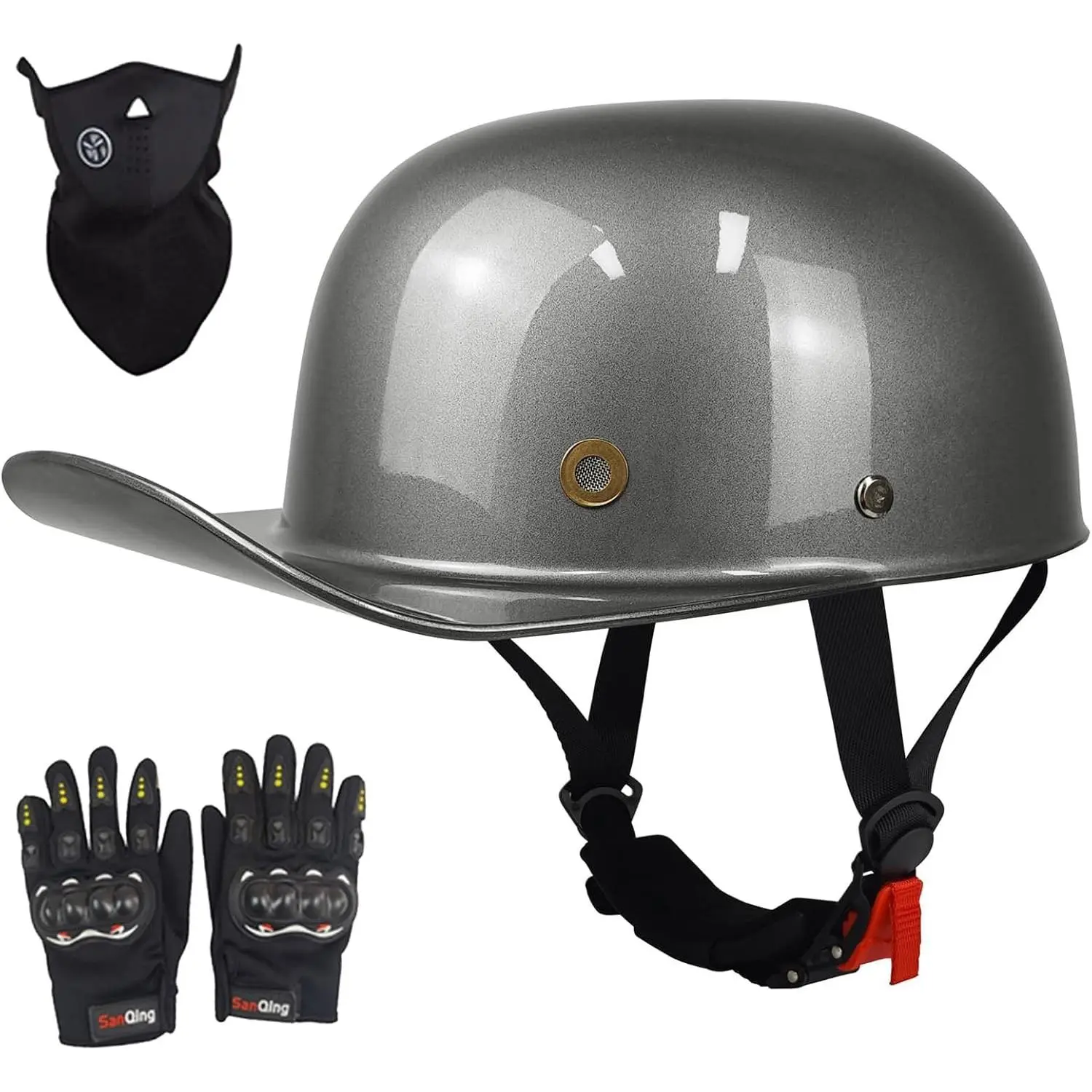 dot approved baseball cap motorcycle helmet Protean Emulating a stylish baseball cap Baseball Open Face Motorcycle Helmet