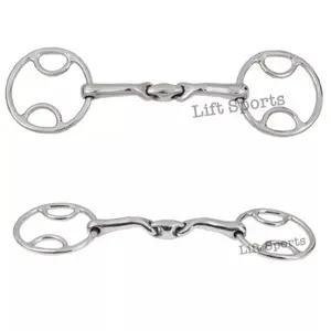Horse Snaffle Bit  Bevel Loop Ring Wilkie Lozenge Fat Stainless Verbindend Angle