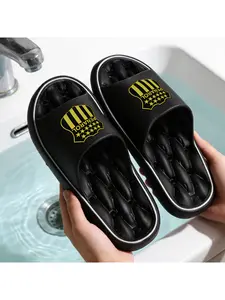 1pc Club Atlético Peñarol Men'S Slides | Casual Non Slip Slippers, Open Toe EVA Shoes for Indoor Outdoor Beach Shower, Spring and Summer