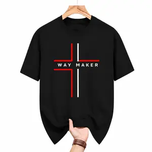 Way Maker Shirt Christian Faith T Shirt, Cross Graphic Tee, Jesus Religious Shirt, Inspirational Bible Verse Style Shirt, Christian Gift for Men Women, Church Worship Outfit, Faith Based Short Sleeve Tee S-5XL