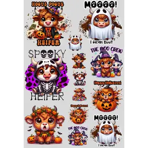 Moo Crew DTF Transfer Gang Sheet 24.5" wide x 36" long. Direct To Film Mini Gang Sheet