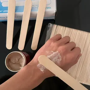 50/100pcs Disposable Wooden Tongue Depressor Tattoo Pigment Mixing Board – Birch Wood, Unscented, Ideal for Tattoo Gel & Pigment Application, Great Gift for Tattoo Enthusiasts & Artists