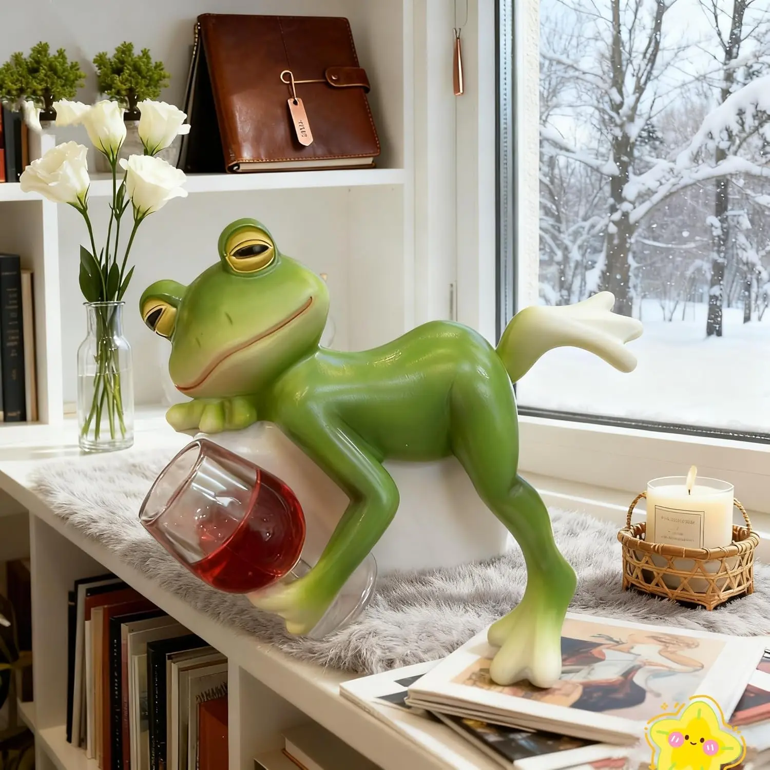 Clip-on Hand-Painted Frog Resin Ornaments, Cute Pose Pot Hugger Statue - Weatherproof Outdoor Sports & Outdoor Accessories for Lawn-Balcony Plant Decor, Novelty Gift for Enthusiasts