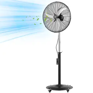 【fathersdaygift】VEVOR 24-Inch High Velocity Industrial Pedestal Fan6800 CFM Standing Floor Fan with 85° Oscillating3-SpeedAdjustable HeightIP44 Waterproof Carbon Steelfor Commercial GarageWorkshopBlackFans, 3-Speed Pedestal Fans, High-Efficiency Pedestal