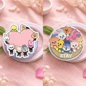 "Cute Goose" Kawaii Phone Grip Clear Acrylic Griptok Collection - Aesthetic Quirky Duck Phone Stand Holder, Funny "Silly Goose" Kindle Ereader Ring Accessory, Unique Gift for Her