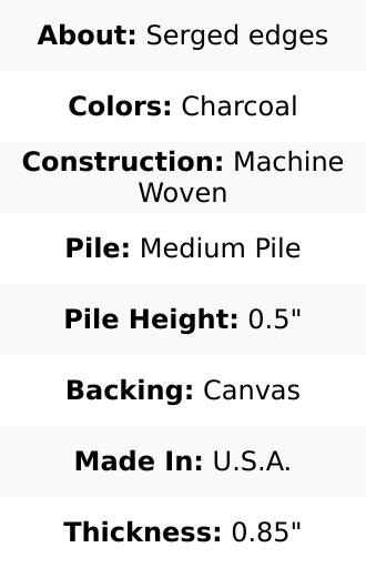 Freya Charcoal Cut and Sew Custom Rug