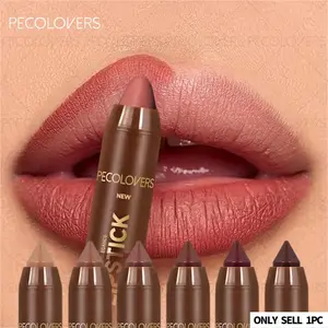 PECOLOVERS Matte Red Brown Contour Tint Lipstick Pen, 24-Hour Long-Lasting Waterproof For A Flawless, Makeup Enthusiast | Perfect Gift For Valentine's Day