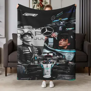 Mercedes-Benz F1 Kimi Antell Support Blanket, Ultra-Soft & Comfortable Sofa Throw, Perfect Gift for Racing Fans Boys Girls