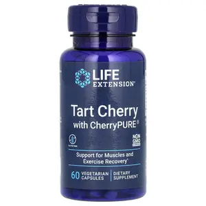 Life Extension Tart Cherry with CherryPURE, 60 Vegetarian Capsules (480 mg per Capsule)