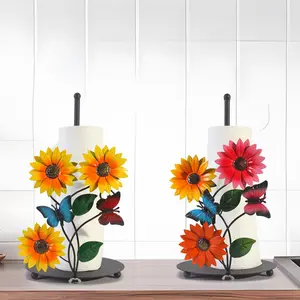 Sunflower Decor Tissue Holder, 1 Count Creative Tissue Holder Stand, Countertop Kitchen Roll Paper Rack, Bathroom Accessories