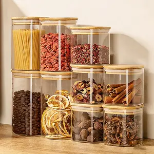 High Borosilicate Glass Sealed Storage Jar, Seasoning Bottle Canister, Kitchen Home Use, Durable and Leak-Proof Design