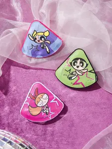 THE POWERPUFF GIRLS 3pcs Cartoon Blossom, Bubbles, Buttercup Pattern Makeup Puff
