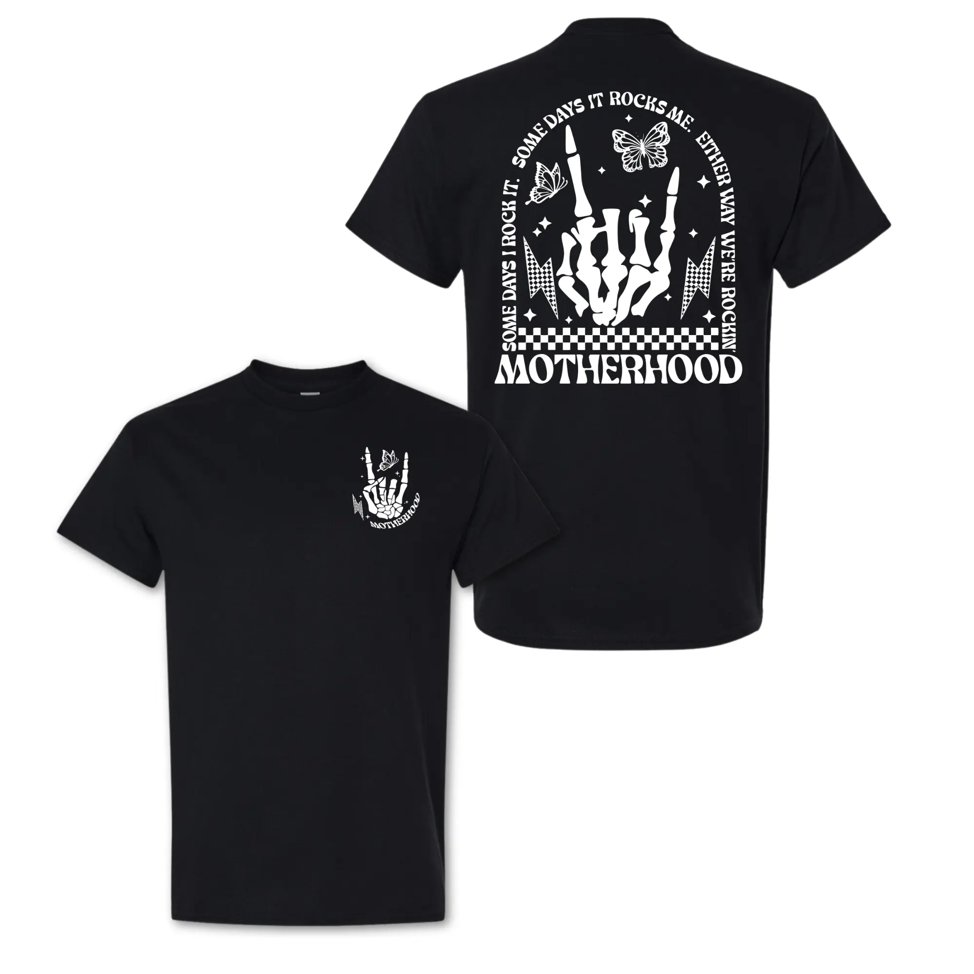 Motherhood Rock Skeleton T-shirt, Some Day I rock it T-shirt, Trendy Mom T-shirt, Mama Shirt, Mother's Day Gift, Womenswear Tops