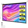 VIVOHOME Motorized Projector Screen with Remote, 16:9 100 Inch & 84 Inch Auto Electric Projection Screen, HD 4K Movie Screen for Home Theater, Cinema, Office