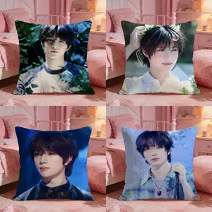 Talented Kpop Musician TXT Beomgyu Cushion Cover Ultra-Soft Reversible Plush Pillow Cover | Double-sided fluffy comfort for car, sofa, bedroom | Skin-friendly fabric | Easy clean & maintain | Stylish home decor | Perfect gift for family & friends