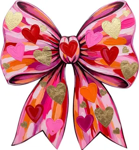 DTF Transfer – AG Paint Heart Bow Multi Sizes