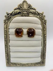 Brownie acrylic resin stud earrings