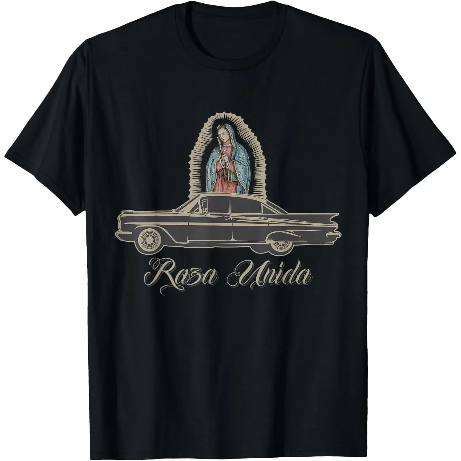 100% Cotton Raza Unida Chicano Low Rider Mexican Hombre T-Shirt