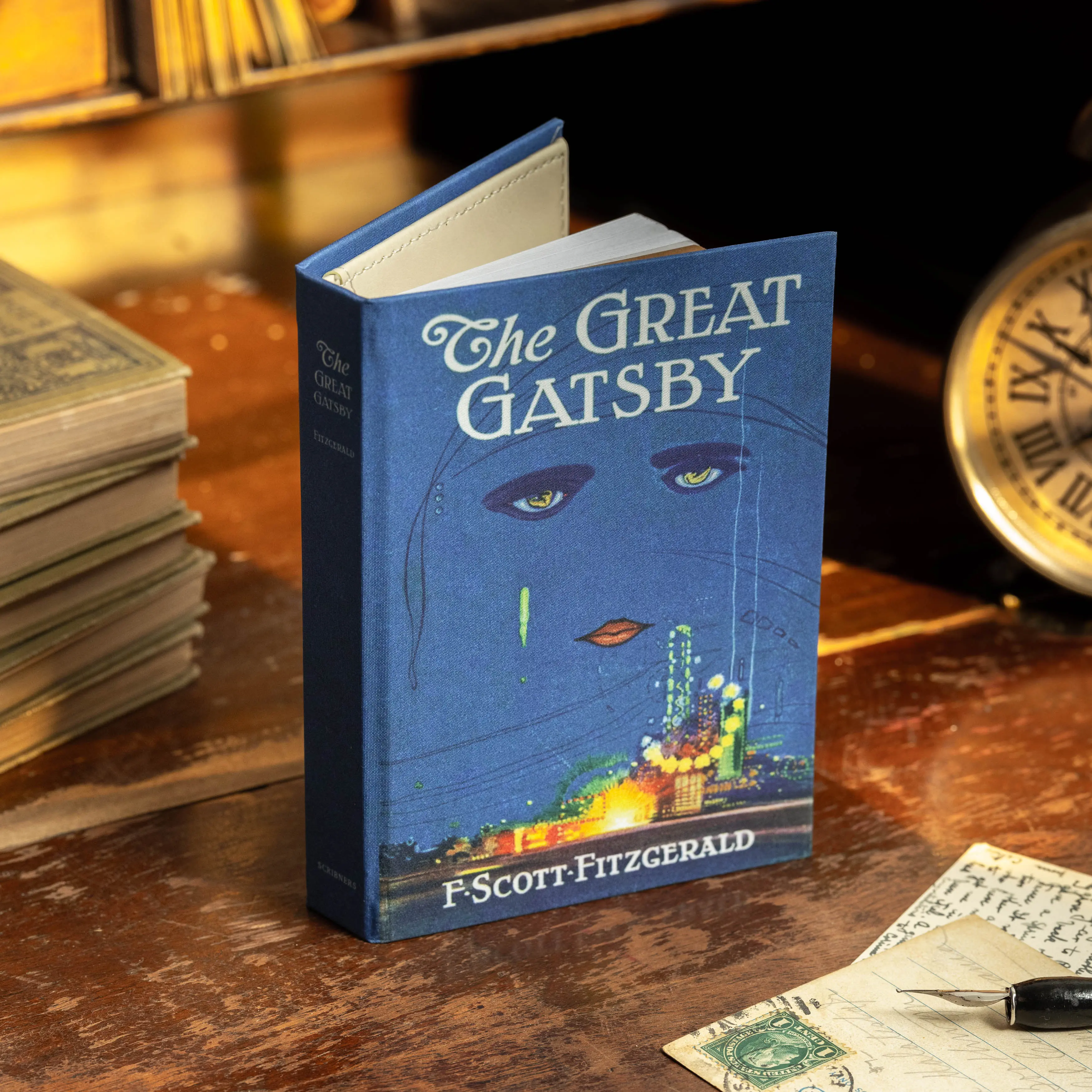 'The Great Gatsby' by F. Scott Fitzgerald 1925 Includes Kraft Notebook & Pen, Traveling & Writing Passport Holder