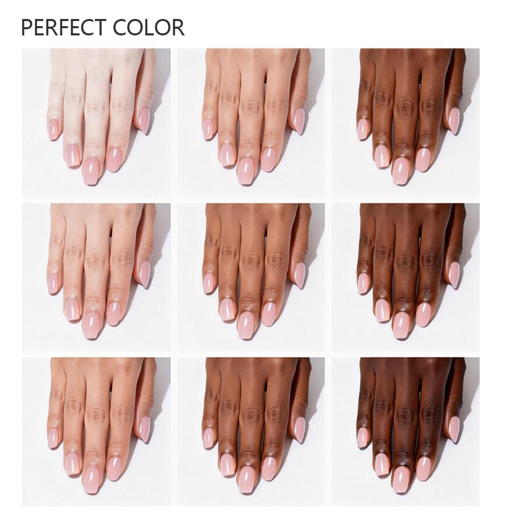 12ML Rubber Base Builder Gel for Natural Nails, Long Lasting Milky White Nude Gel Polish for Nail Thickening & Strengthener, 4-in-1 Color Gel in A Bottle 【UV/LED & Top Coat Needed】