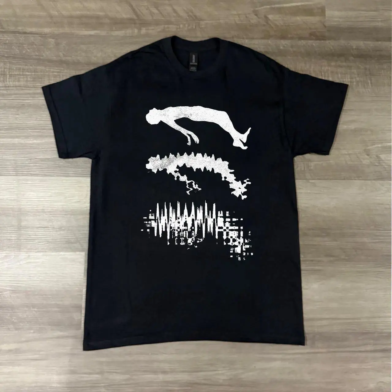Abstract Human Silhouette T Shirt, Minimalist Graphic Tee, Surreal Art Shirt, Modern Streetwear, Black White Unisex Tee