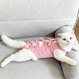 Female Cat Post-Surgery Sterilization Suit - Lightweight, Breathable Anti-Licking Pet Clothing, Bandage Replacement, Weaning Aid